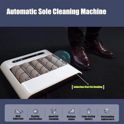 Fully Automatic Shoe Cleaning Machine, 260RPM Rechargeable Induction Polisher, Efficient Entrance Shoe Brush Cleaner for Home & Commercial Use in Kuwait