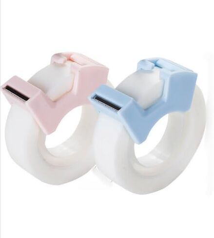 2Pcs Multifunctional Invisible Tape Dispenser Set, Desktop Mini Tape Holder with Refill Rolls, Office School Supplies in Saudi Arabia