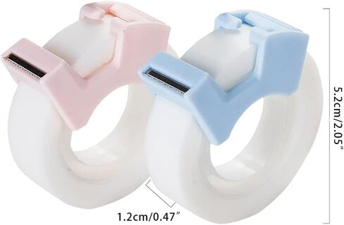 2Pcs Multifunctional Invisible Tape Dispenser Set, Desktop Mini Tape Holder with Refill Rolls, Office School Supplies in Saudi Arabia
