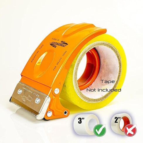 40 حزمة OEM التعبئة والتغليف المعدنية الكبيرة المحمولة الشريط بندقية موزع 3 بوصة (حجم كبير) 75 مم واسعة التعبئة والتغليف ختم الشريط القاطع البرتقالي TG08-ORG للأشخاص ذوي الأيدي الكبيرة in Kuwait