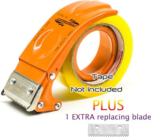 50 حزمة OEM التعبئة والتغليف المعدنية المحمولة 2 بوصة الشريط بندقية موزع التعبئة والتغليف ختم القاطع TG02-ORG (برتقالي) in Kuwait