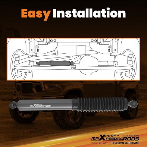 maXpeedingrods Steering Stabilizer for Dodge Ram 1500 2500 3500 4WD 1994-2012, G1 Version in Saudi Arabia