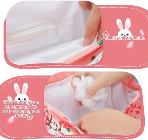 Civaner Cute Plush Pillow Kawaii Room Decor Throw Pillow Removable Stuffed Animal Fluffy Christmas Home Decor Gifts(Bunny) in Saudi Arabia