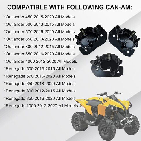 مجموعة فرجار الفرامل الأمامية ومجموعة الفرجار الأيمن الخلفي متوافقة مع Can-Am Outlander 450 500 570 650 800 850 1000 Renegade 500 570 650 800 850 1000 OEM # 705600862 705600861 705600859 703500968 in Saudi Arabia