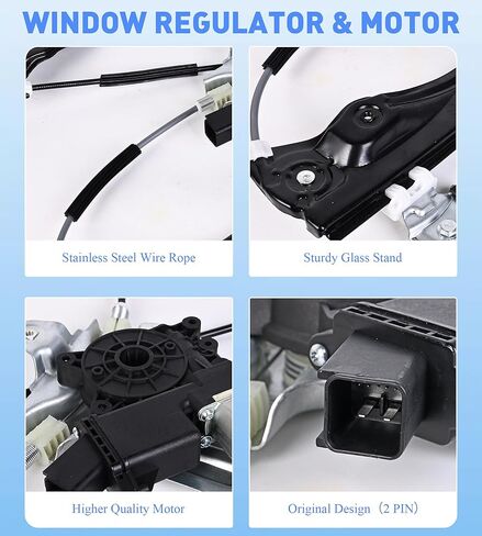 Power Window Regulator with Motor Assembly 748-974 Front Driver Left Side (7 Pins) Window Motor Fit for 2010-2016 Chevy Cruze (Limited) Window Lift Regulator Replace#95999475 95382561（with Anti-Pinch in Saudi Arabia