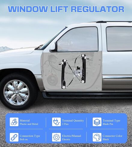 Power Window Regulator with Motor Assembly 748-974 Front Driver Left Side (7 Pins) Window Motor Fit for 2010-2016 Chevy Cruze (Limited) Window Lift Regulator Replace#95999475 95382561（with Anti-Pinch in Saudi Arabia