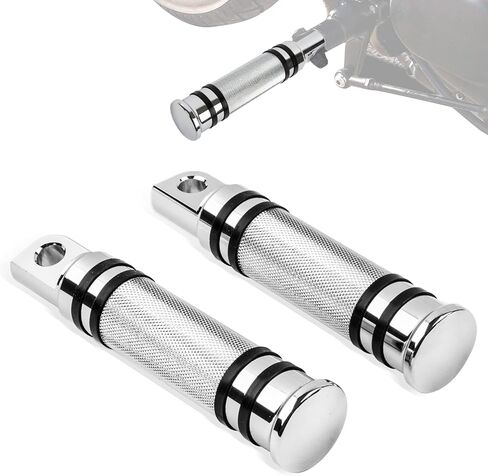 Motorcycle Foot Pegs, PSLER Male Footpegs for Dyna Sportster XL883 1200 X48, Chrome in Saudi Arabia