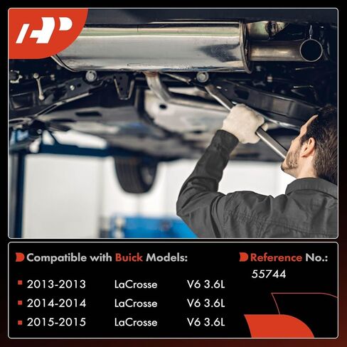 A-Premium Rear Catalytic Converter with Gasket Kit Direct-Fit Compatible with Buick LaCrosse 2013 2014 2015 3.6L, FWD, E.P.A. Compliant in Saudi Arabia