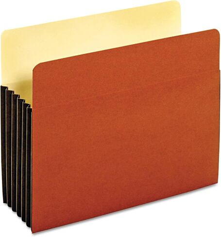 Globe-Weis/Pendaflex File Pockets, 5.25-Inch Expansion, Tyvek Gussets, Letter Size, Brown, 10 Pockets per Pack (63274) in Saudi Arabia