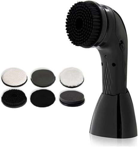 Automatic Shoe Polisher Kit - Multifunctional Electric Shine Machine with 6 Brush Heads for Leather Shoes, Bags, Car Interiors & Sofas - Effortless Cleaning & Polishing in Saudi Arabia