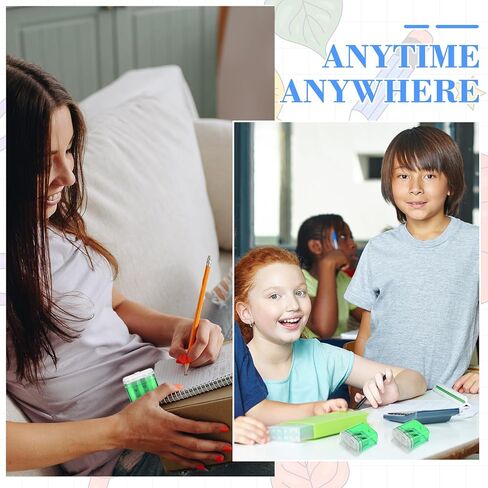 24 Pcs Irish Green Pencil Sharpeners Manual Double Hole Plastic Pencil Sharpener for Kids Classroom Home School Office (Irish Green) in Saudi Arabia