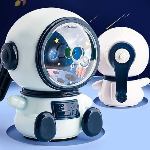 Cartoon Astronaut Pencil Sharpener Automatically Enters Lead Hand-cranked Mechanical Tool Third Gear Adjustable(Dark Blue) in Saudi Arabia