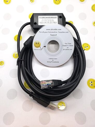 PLC Cables, Inc - Made for and Works On Schneider Electric USB TCSMCNAM3M002P ATV Inverter/LXM Servo Communication Cable in Saudi Arabia
