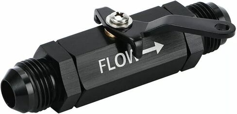 AN8 8AN Shut-off Valve with Aluminum Cable Lever - Black in Saudi Arabia