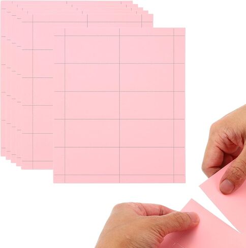 PATIKIL 3.5"x2" Printable Business Cards, 500 Cards Perforated Card Stock Paper for Laser and Inkjet Printer 180gsm, 500Pcs 50 Sheets, Pink in Saudi Arabia