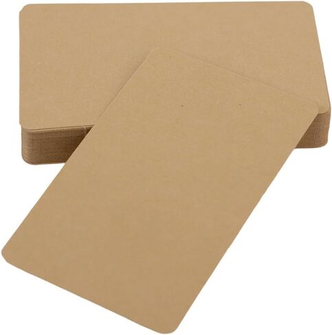 100Pcs Brown Blank Business Cards, Paper Note Card blank playing cards for business cards, message card, thank you tags, gift tags, bookmarks in Saudi Arabia