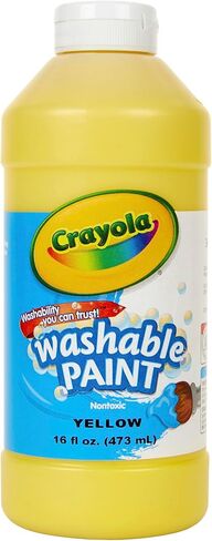Crayola Yellow Washable Paint, Kids Painting Supplies, Paint Bottle, 16oz (54-2016-034), Pint in Saudi Arabia