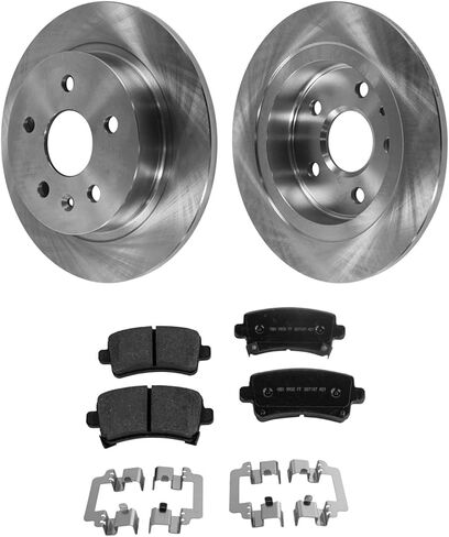Replacement Rear Brake Disc Rotors and Pads Kit Fits Buick Regal 2.0L L4 (Solid Rear Disc) in Saudi Arabia