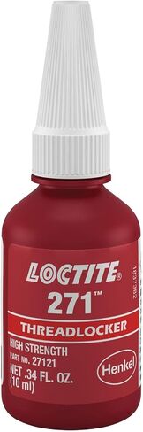 Loctite 27121 Red 271 Low Viscosity High Strength Threadlocker, 300 Degree F Maximum Temperature, 10 mL Bottle, 1/EA in Saudi Arabia