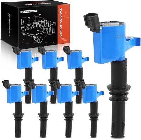 A-Premium Set of 8 Ignition Coil (Red) Compatible with Ford, Lincoln, Mercury - 4.6L, 5.4L, 6.0L - F-150, F-250, Expeditin, Explorer, Mustang, Navigater in Saudi Arabia