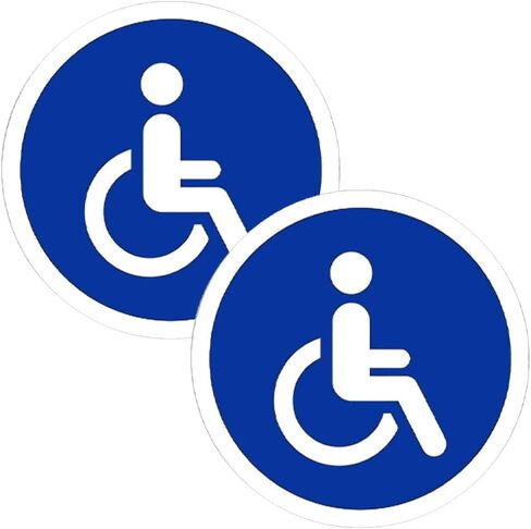 2PCS Car Handicap Parking Sign, Reflective Magnetic Vehicle Square Wheelchair Symbol Labels, Waterproof Automotive Disabled Parking Sticker, Universal for SUV Truck Sedan in Saudi Arabia