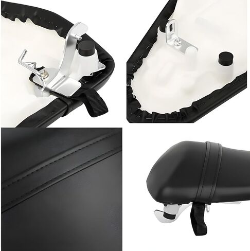 Rear Pillion Passenger Seat Pad Cushion Compatible with Yamaha YZF R3 2015-2023 | Synthetic Leather Motorcycle Saddle Replacement | Black Sport Bike Accessory for YZF-R3 YZFR3​ in Saudi Arabia
