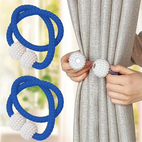 Magnetic Curtain Tiebacks Decorative Holdbacks for Drapes Window Accessories Easy Straps for Bedroom Office 2 Pcs(Violet) in Saudi Arabia