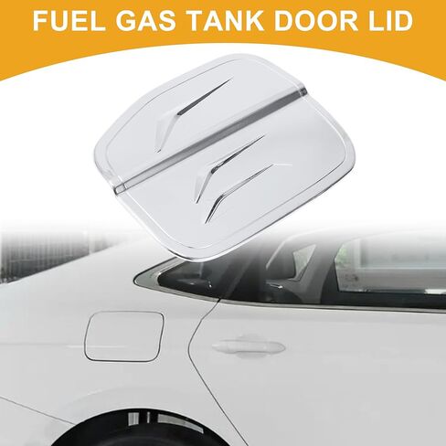 Fuel Tank Door Cap for Honda Accord 2023-2025 Oil Tank Filler Door Cap Adhesive Type Chrome Silver Tone ABS Fuel Filler Door Gas Cap in Saudi Arabia