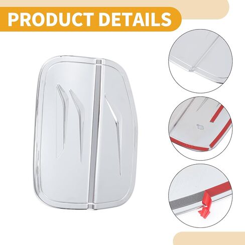 Fuel Tank Door Cap for Honda Accord 2023-2025 Oil Tank Filler Door Cap Adhesive Type Chrome Silver Tone ABS Fuel Filler Door Gas Cap in Saudi Arabia