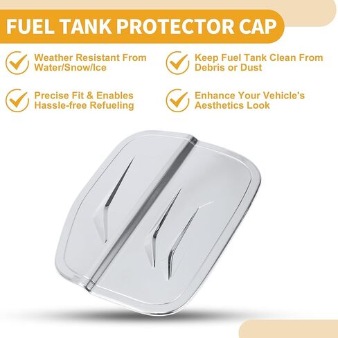 Fuel Tank Door Cap for Honda Accord 2023-2025 Oil Tank Filler Door Cap Adhesive Type Chrome Silver Tone ABS Fuel Filler Door Gas Cap in Saudi Arabia
