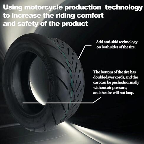 إطار بديل للسكوتر الكهربائي 11 بوصة، 90/65-6.5 متوافق مع 11 بوصة سكوتر كهربائي بدون أنابيب مطاطية مخمدات الاهتزاز in Kuwait