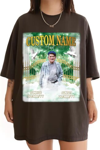 Memorial Shirts Personalized with Picture in Loving Memory T Shirts Custom Rest in Peace Memorial Gift T4 in Saudi Arabia