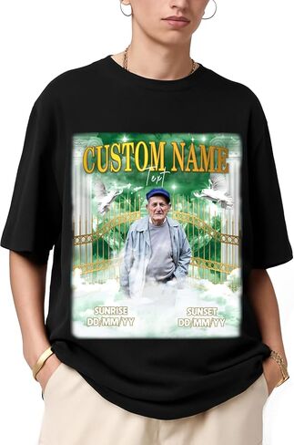Memorial Shirts Personalized with Picture in Loving Memory T Shirts Custom Rest in Peace Memorial Gift T4 in Saudi Arabia