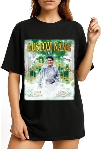 Memorial Shirts Personalized with Picture in Loving Memory T Shirts Custom Rest in Peace Memorial Gift T4 in Saudi Arabia