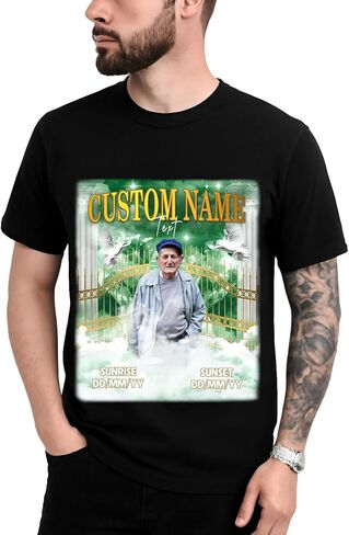 Memorial Shirts Personalized with Picture in Loving Memory T Shirts Custom Rest in Peace Memorial Gift T4 in Saudi Arabia