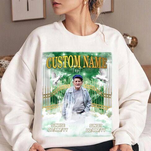 Memorial Shirts Personalized with Picture in Loving Memory T Shirts Custom Rest in Peace Memorial Gift T4 in Saudi Arabia