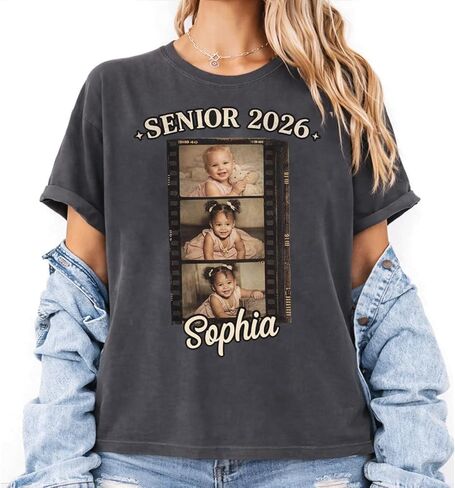 Personalized Senior 2026 Shirt, Custom Photo Graduation Tee, Class of 2026 High School Senior Shirt in Saudi Arabia