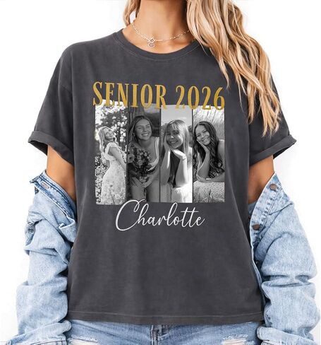 Personalized Senior 2026 Shirt, Custom Photo Graduation Tee, Class of 2026 High School Senior Shirt in Saudi Arabia