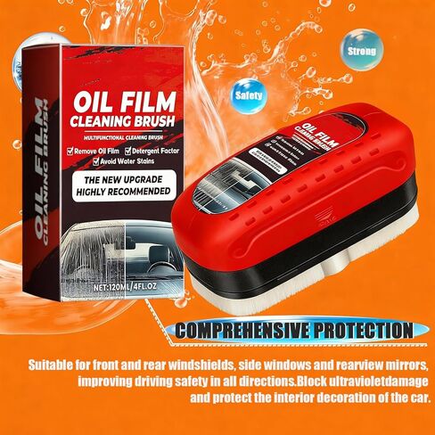Clear Vision Windshield Cleaner Clearvision Glass Cleaner Clear Vision Glass Cleaner Automotive Oil Film Cleaning Brush Windshield Oil Film Remover Improving Windshield Clarity & Visibility in Saudi Arabia