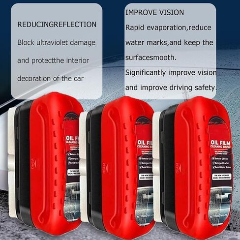 Clear Vision Windshield Cleaner Clearvision Glass Cleaner Clear Vision Glass Cleaner Automotive Oil Film Cleaning Brush Windshield Oil Film Remover Improving Windshield Clarity & Visibility in Saudi Arabia