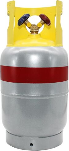 خزان أسطوانة استرداد غاز التبريد Flame King - قابل لإعادة الاستخدام - متوافق مع DOT - سائل/بخار صمام Y - 30 رطل رطل، رمادي in Kuwait