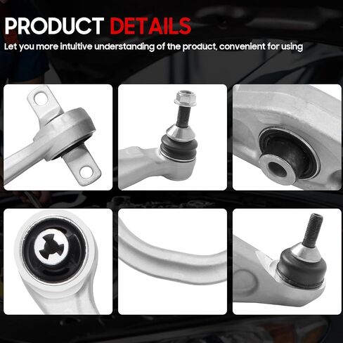 4Pcs Front Forward/Rearward Lower Control Arm Suspension Kit, Compatible with Tesla 3 2017 2018 2019 2020 2021 with Ball Joint, Replace # 104434100D, 104435400A in Saudi Arabia