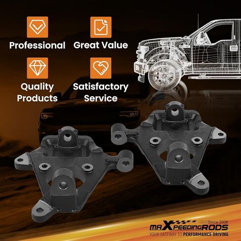 مغزل maxpeedingrods مقاس 2 بوصة لسيارة Chevy Silverado/GMC Sierra 1500 (جميع الكابينة) 2WD فقط 2007-2016.5، مجموعة خفض أمامية in Saudi Arabia