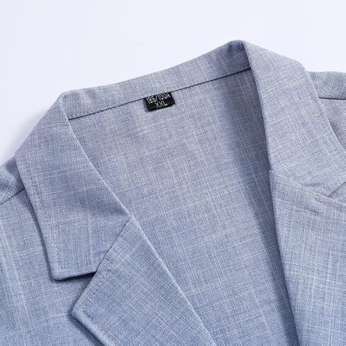Cloudstyle Men's Casual Linen Blazer Lightweight Breathable Jacket with Notch Lapel in Saudi Arabia