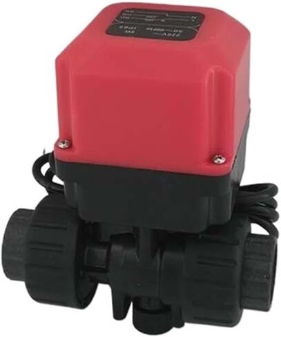 2 Way Motorized Ball Valve UPVC24V DC 220V AC Alkali Resistant On/Off 12.5S G1/2" 3/4"(1/2",GLUE_AC220V) in Saudi Arabia