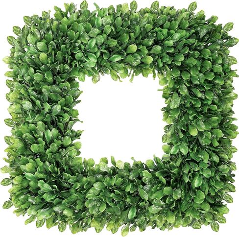 20 Inch Large Boxwood Wreath, Spring Summer Artificial Green Wreaths for Front Door Farmhous Wedding Window Hanging Wall All Year Round Indoor & Outdoor St Patrick's Day Decor in Saudi Arabia
