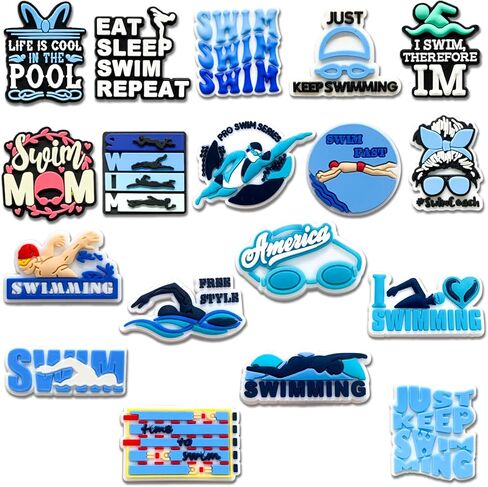 Cat Swim Wedding Unicorn Farm Marine Animals Shoe Charms, Science Boho Green Leaves Golf Croc Charms Pack for Shoe Decoration in Kuwait