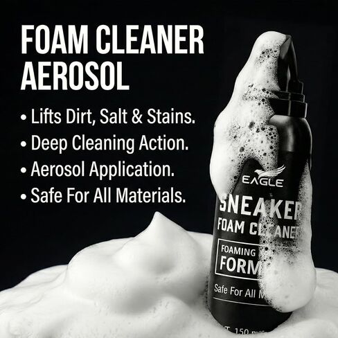 Eagle 6-in-1 Sneaker Cleaning Kit – Foam Shoe Cleaner & Sneaker Protector Spray with Brush, Microfiber Cloth & Deodorizer Balls – Shoe Care Kit for Sneakers & Tennis Shoes- Safe for all Materials in Saudi Arabia