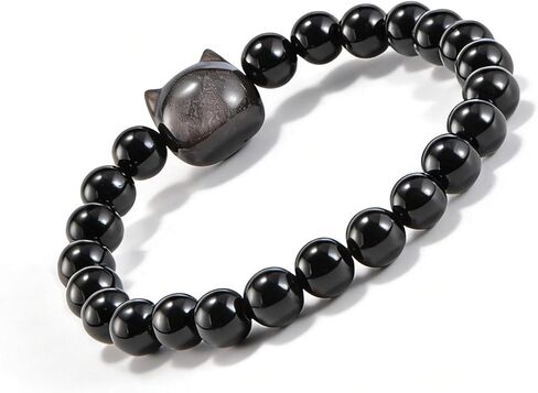 Agate Round Beaded Bracelet for Women Men Natural Agates Stone Healing Bracelets Stretch Elastic Handmade Polished Gemstone Beads Bracelet in Kuwait