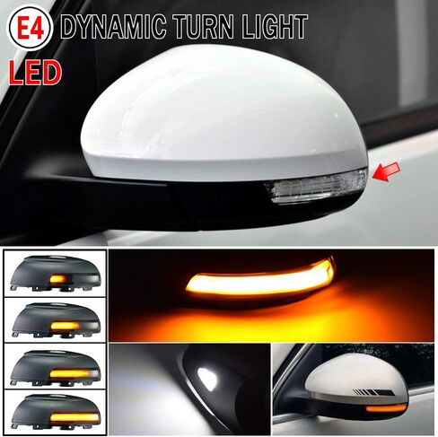 Hacreyatu Dynamic Led Side Mirror Sequential Turn Signal Light For VW Sharan 2012-2015 Tiguan 2008-2016 in Saudi Arabia